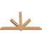 Ekena Millwork Kennewick Timber Gable Bracket, Western Red Cedar, 84"W x 53"H x 3 1/2"D x 5 1/2"F, 15/12 Pitch GBW084X53X0406KEN00SWR - alternate 2
